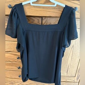 Calvin Klein Black Square Neck Blouse